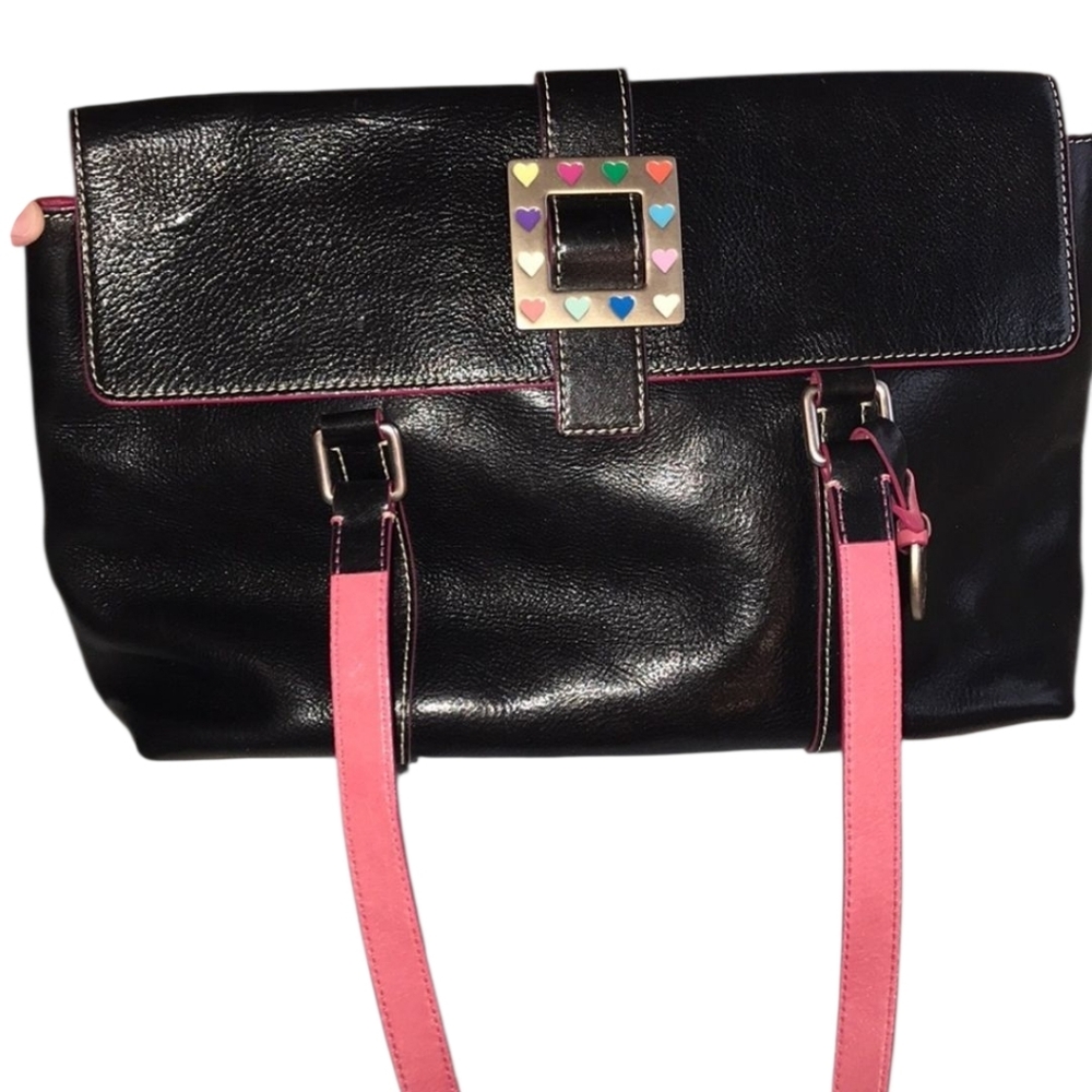 Dooney & Bourke Vintage Leather Pre-owned Bag Appox 15 In Wide 9 In Tall. - Picture 5 of 9